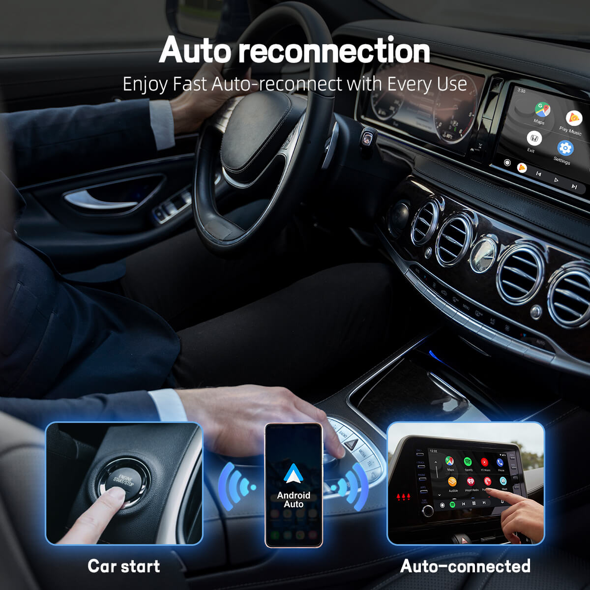 (Today Special Offer 26% OFF)) A2Air Pro Wireless Android Auto Adapter