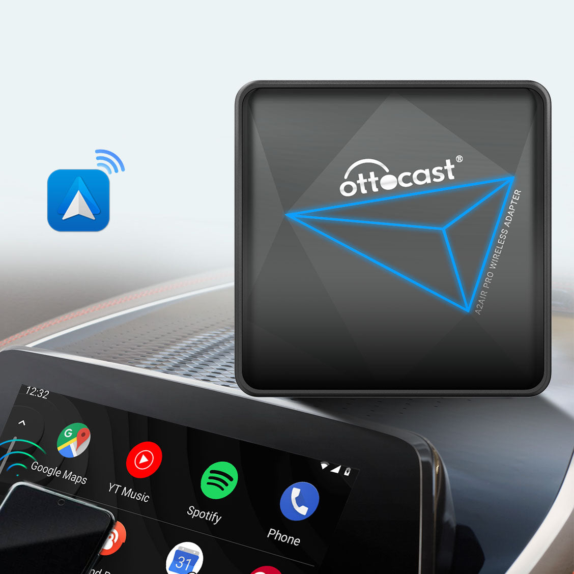 (Today Special Offer 26% OFF)) A2Air Pro Wireless Android Auto Adapter