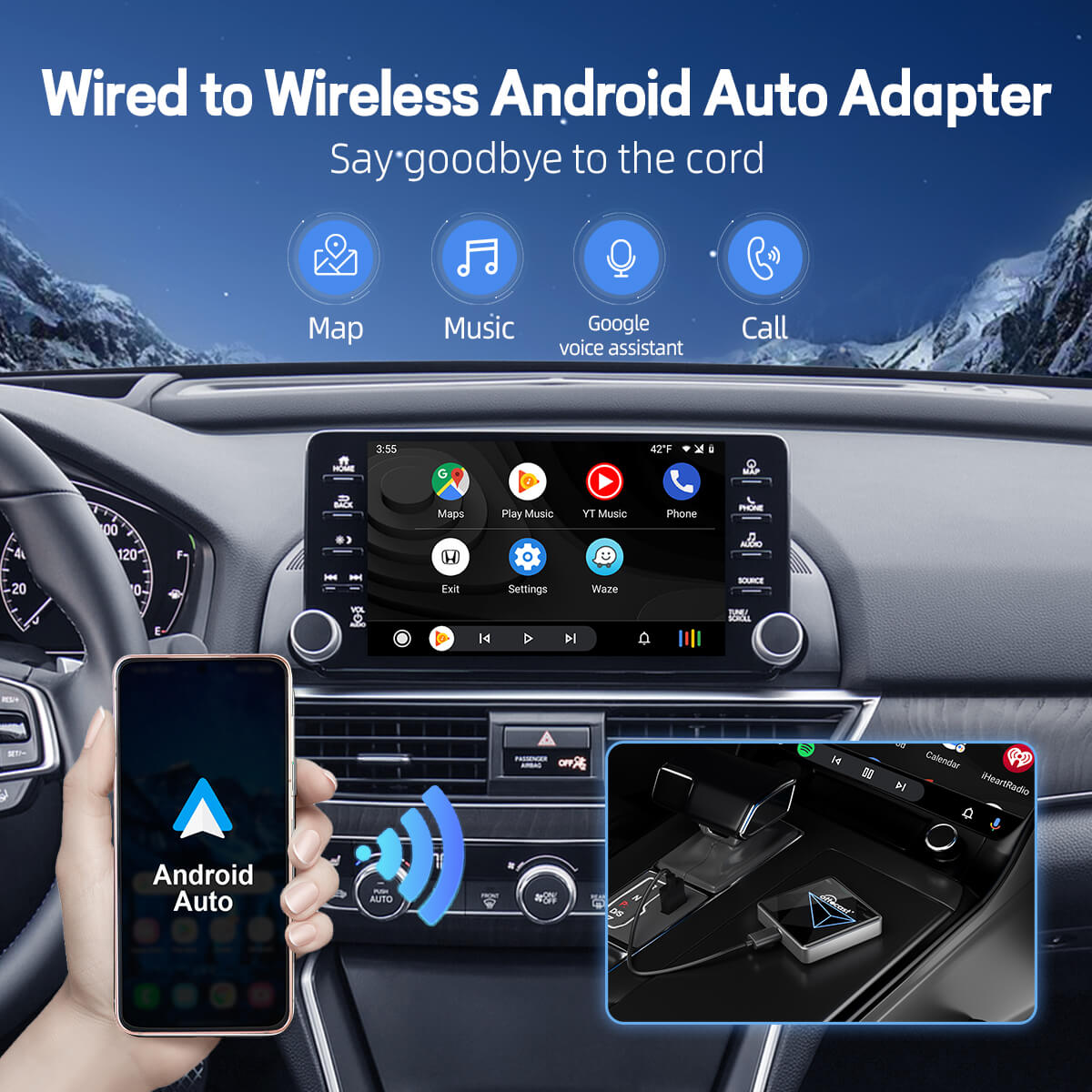 (Today Special Offer 26% OFF)) A2Air Pro Wireless Android Auto Adapter