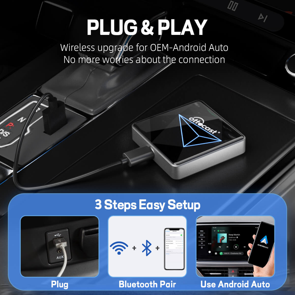 (Today Special Offer 26% OFF)) A2Air Pro Wireless Android Auto Adapter