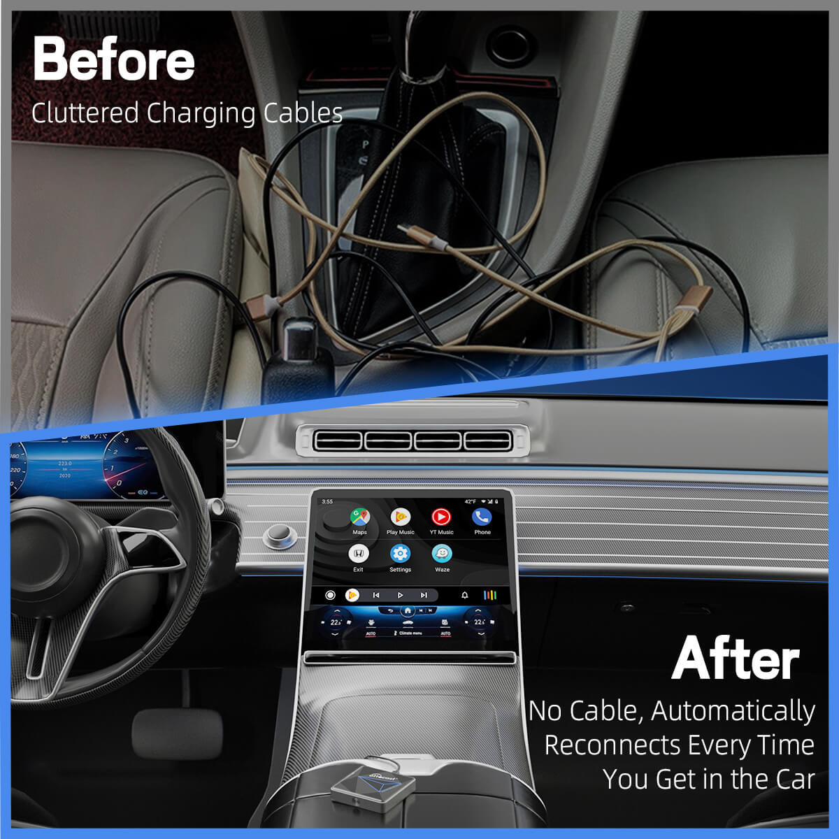 (Today Special Offer 26% OFF)) A2Air Pro Wireless Android Auto Adapter