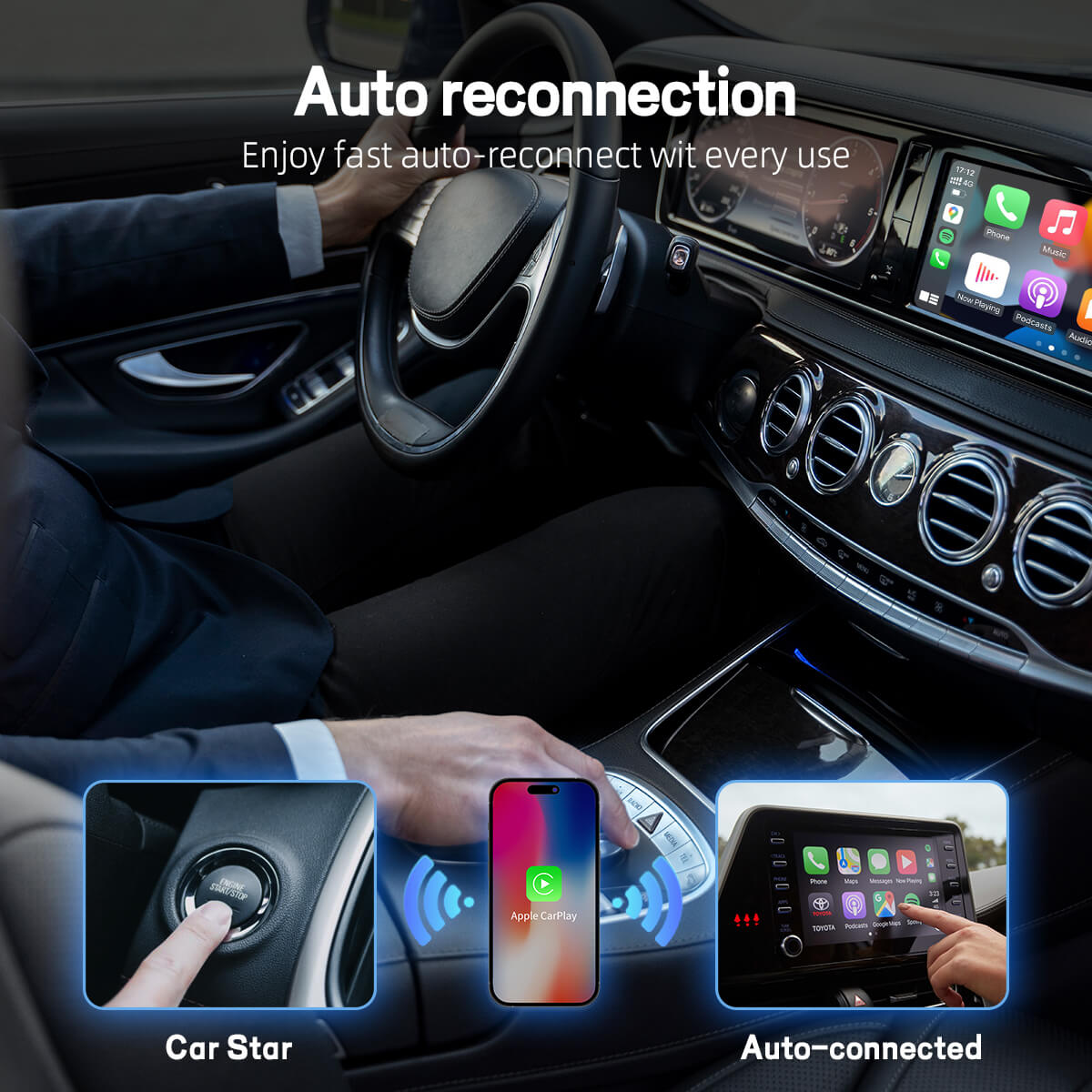 (Today Special Offer 46% OFF) U2AIR Pro Wireless CarPlay Adapter