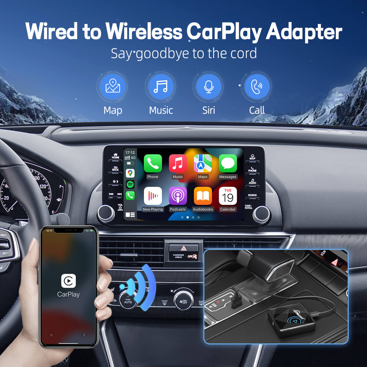 (Today Special Offer 46% OFF) U2AIR Pro Wireless CarPlay Adapter