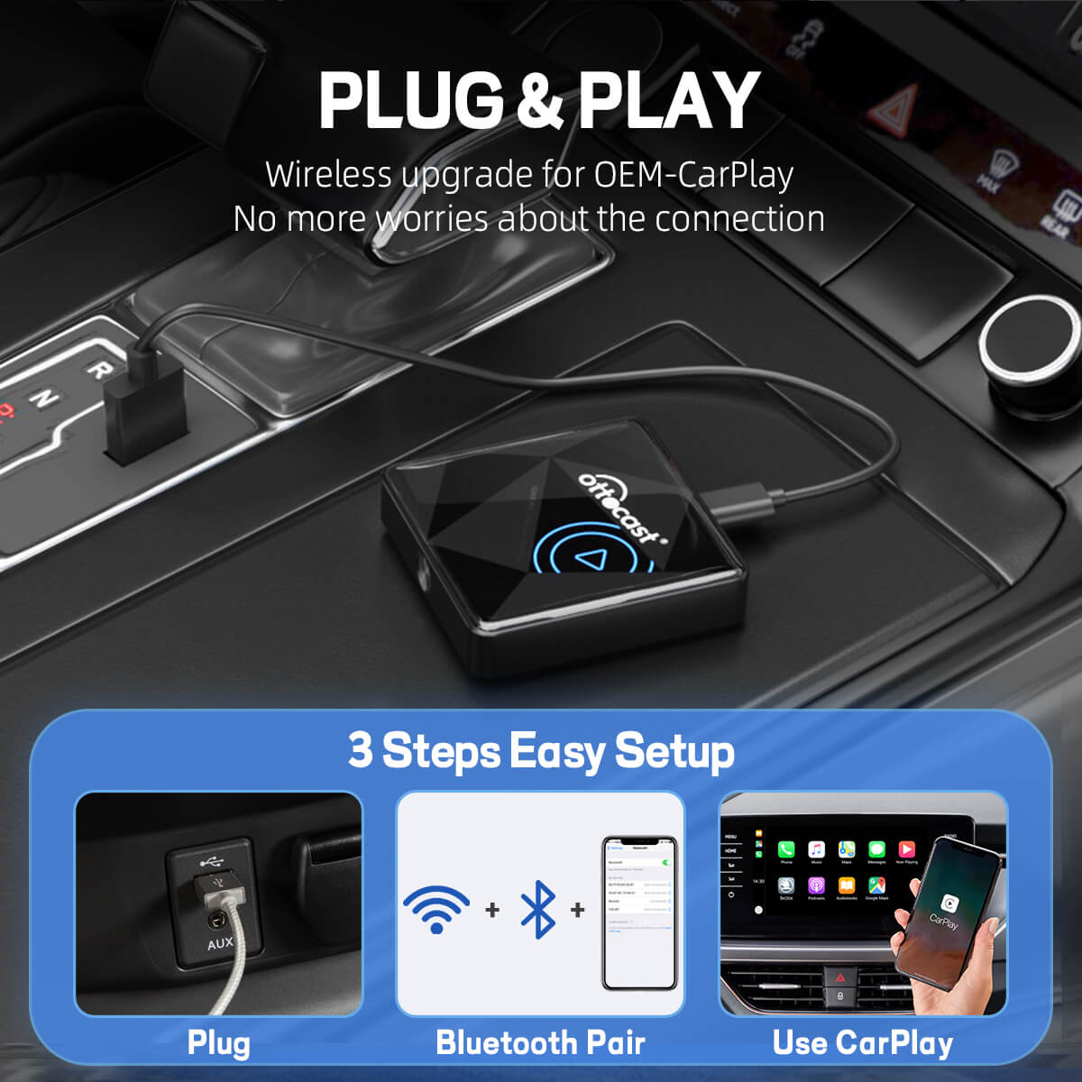 (Today Special Offer 46% OFF) U2AIR Pro Wireless CarPlay Adapter