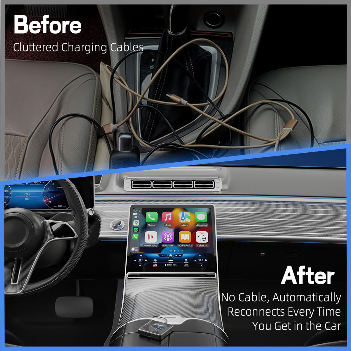 (Today Special Offer 46% OFF) U2AIR Pro Wireless CarPlay Adapter